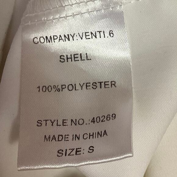 Venti6 White High Waist Paperbag Pleated Tapered Leg Crop Ankle Pants Size S - Picture 5 of 5